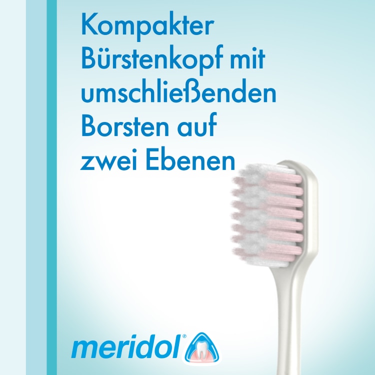 meridol® Rundumpflege weiche Zahnbürste